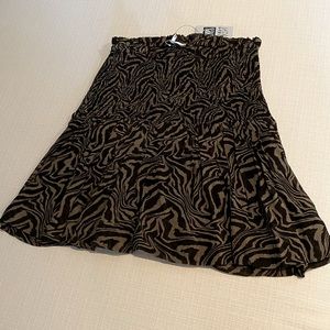 Ganni Zebra Print High Waisted Skirt